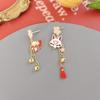 Temperament Animal Tassel Pendent Chinese Women Stud Earrings Drop Earrings Korean Dangle Earrings