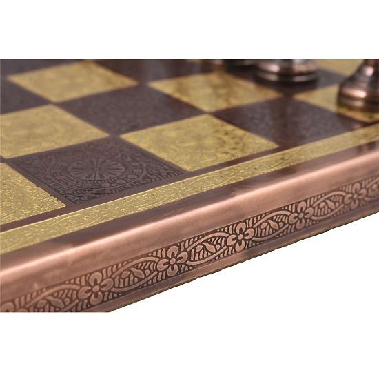 Набор шахматных фигур Staunton Inspired Luxury Brass Metal 30,48 см, медь, золото