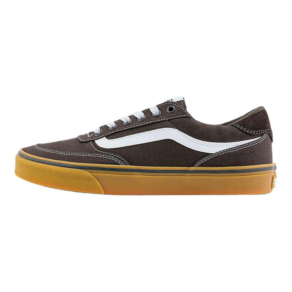 Vans Brooklyn Ls Удобные Низкие Кеды для Скейтбординга Мужские кроссовки Темно-коричневые VN000D7QD4C