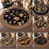 Round Area Rug With Traditional Patterns Lotus Flower Landscape Exquisite Artistic Style Soft Durable Floor Decor For Bedroom