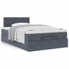 Maison Exclusive - Cadre de lit ottoman et matelas gris foncé 120x200 cm velours