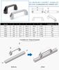 China Manufacturer Rohs 3038 120 Silver White Handle in Aluminum Material Aluminum Door Handle Black Aluminium Profile Door Hand