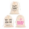 6pcs Bachelor Party Gift Bags with Drawstring Linen Party Favors Bachelor Bridal Shower Pouches for 