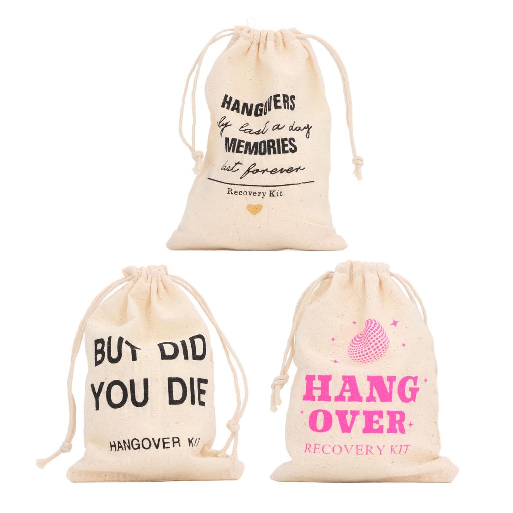 6pcs Bachelor Party Gift Bags with Drawstring Linen Party Favors Bachelor Bridal Shower Pouches for