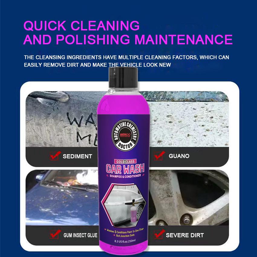 Концентрат для мытья автомобилей с высоким содержанием пены — специализируется на кристаллических слоях, обильной пене, ярком вытеснении воды — формула с лимонной кислотой