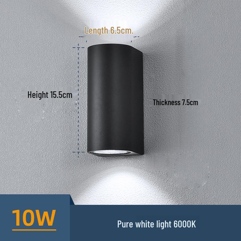 Universal Waterproof Wall Washer Light for Balcony, Courtyard, or Terrace - Exterior Up and Down Outdoor Lighting