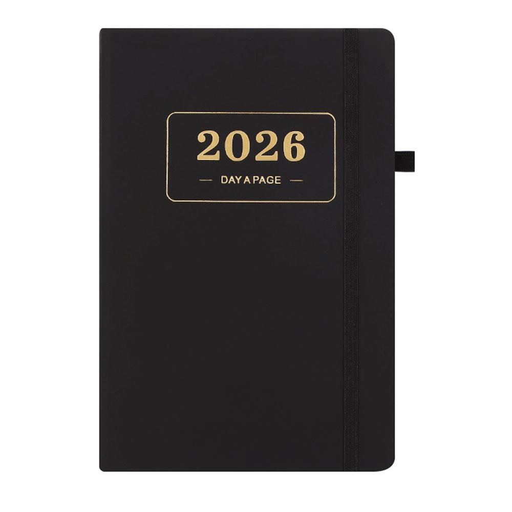 PU Leather 2026 Daily Planner 2026.1.1-2026.12.31 Calendar Book Portable Agenda Notepad  Office
