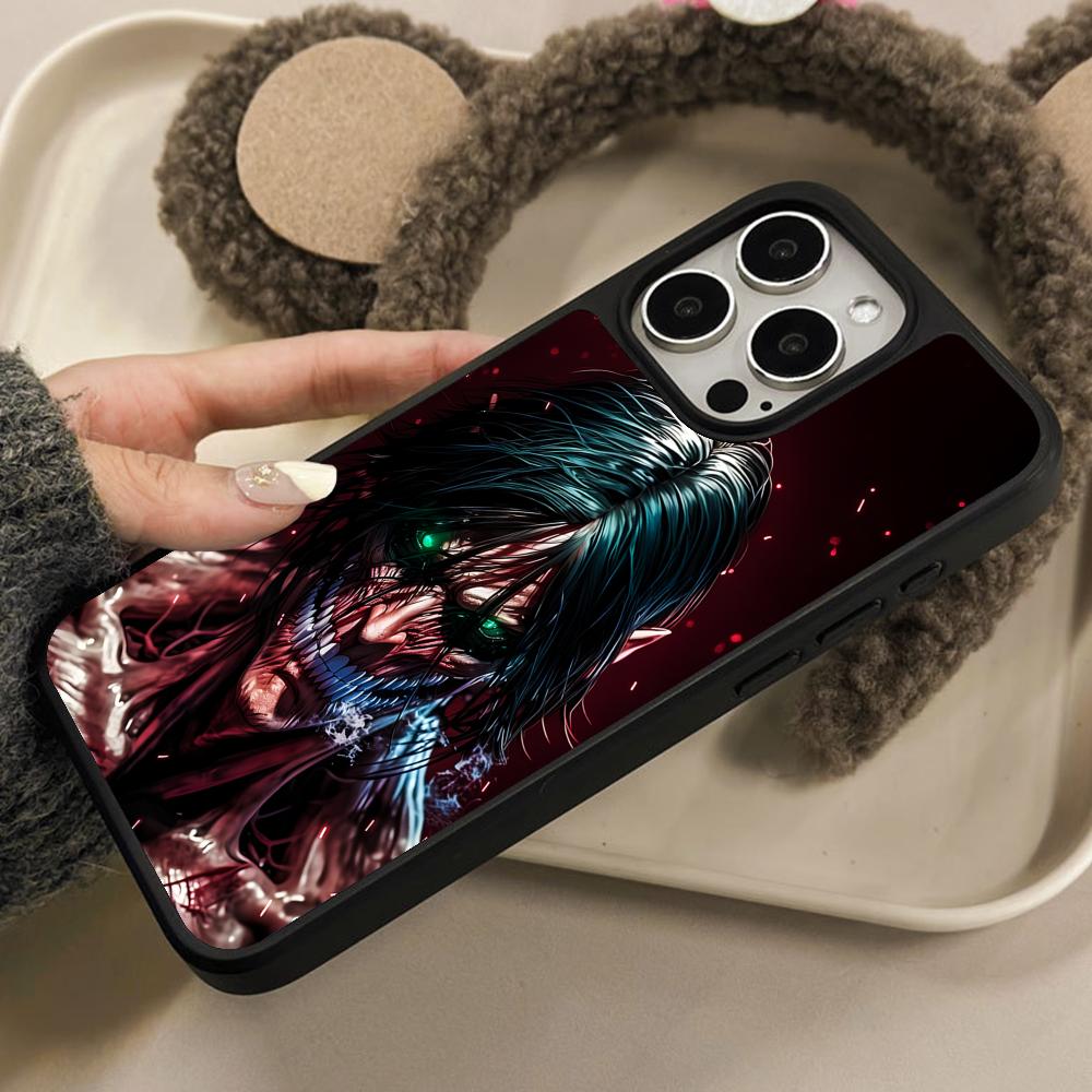 Чехол для мобильного телефона AOT Эрен Йегер Матовая поверхность для iPhone 17 16 15 14 13 12 11 Air Pro Max Plus Цветной чехол
