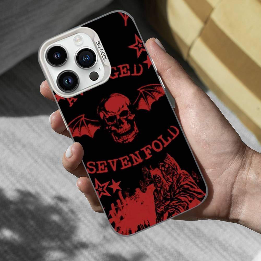 Band A-Avenged S-Sevenfold Phone Case For iPhone 16,15,14,13,12,11,Mini,Pro,SE,MAX White Matte Shockproof Cover