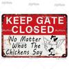 Vintage Chickens Slow Metal Sign Tin Sign Decoration Plaque Home Wall Decor Bar Sign Home Decor Poster Drop Shipping