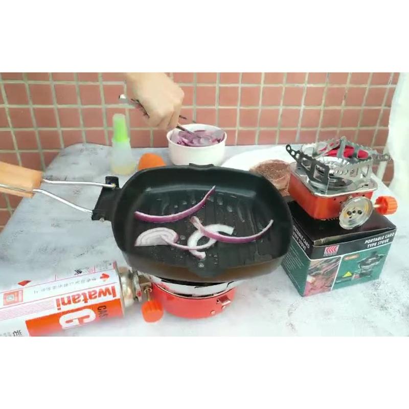 Портативная ветрозащитная плита из нержавеющей стали, складная печка для горелки, складная металлическая газовая плита для кемпинга, туристические принадлежности