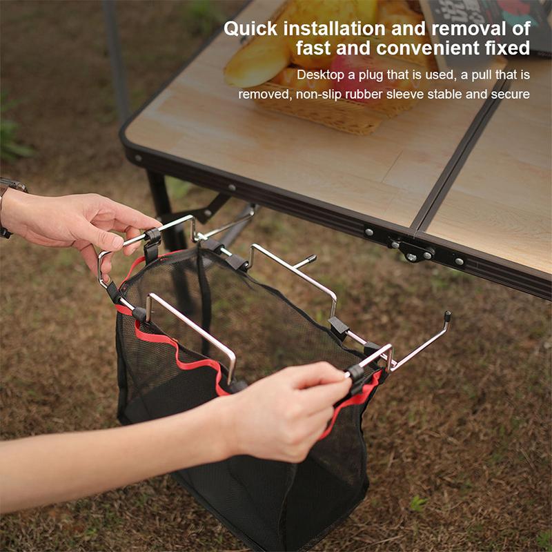 Держатель для мусорного мешка для пикника на открытом воздухе из нержавеющей стали для кухни, бытового мусора, подвесная стойка для хранения инструментов на открытом воздухе