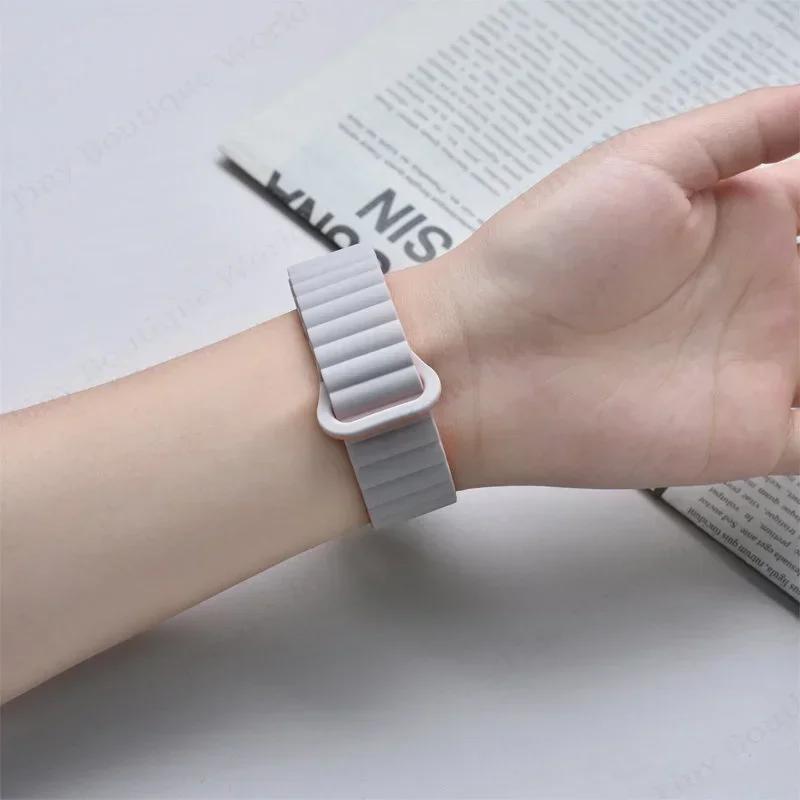 НОВЫЕ Оригинальные магнитные ремешки из жидкого силикона для Apple Watch band Ultra 2 Series 9 SE iwatch 42мм 44мм 45мм 49мм 38мм 40мм 41мм