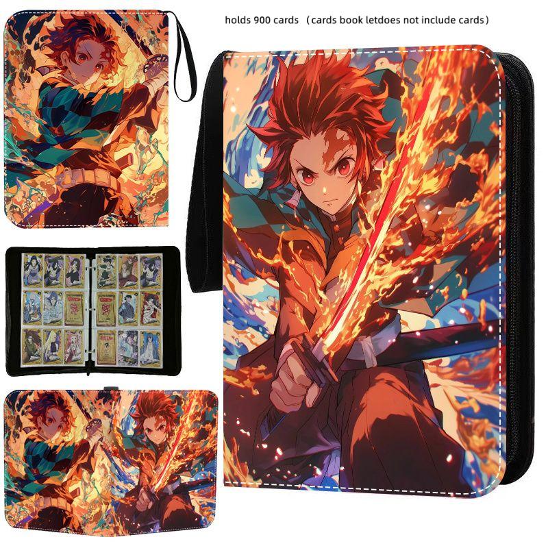 Card Binder 9 Pocket Trading Card Holder Anime Card Binder with 50 inner Pages Zipper Holder Up to 900 Cards