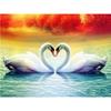 DIY 5D Diamond Painting Swan Animal Mosaic Full Round Diamond Embroidery Landscape Lake Rhinestone