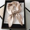 Luxury Brand Silk Square Plaid Scarf Women Satin Neck Hair Tie Band Soft Work Neckerchife  NEW Hijab Head Female Foulard