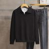 2024 Men's Autumn Zipper Polo Knit Sweater - Trendy Loose-Fit, Long Sleeve, Versatile Style