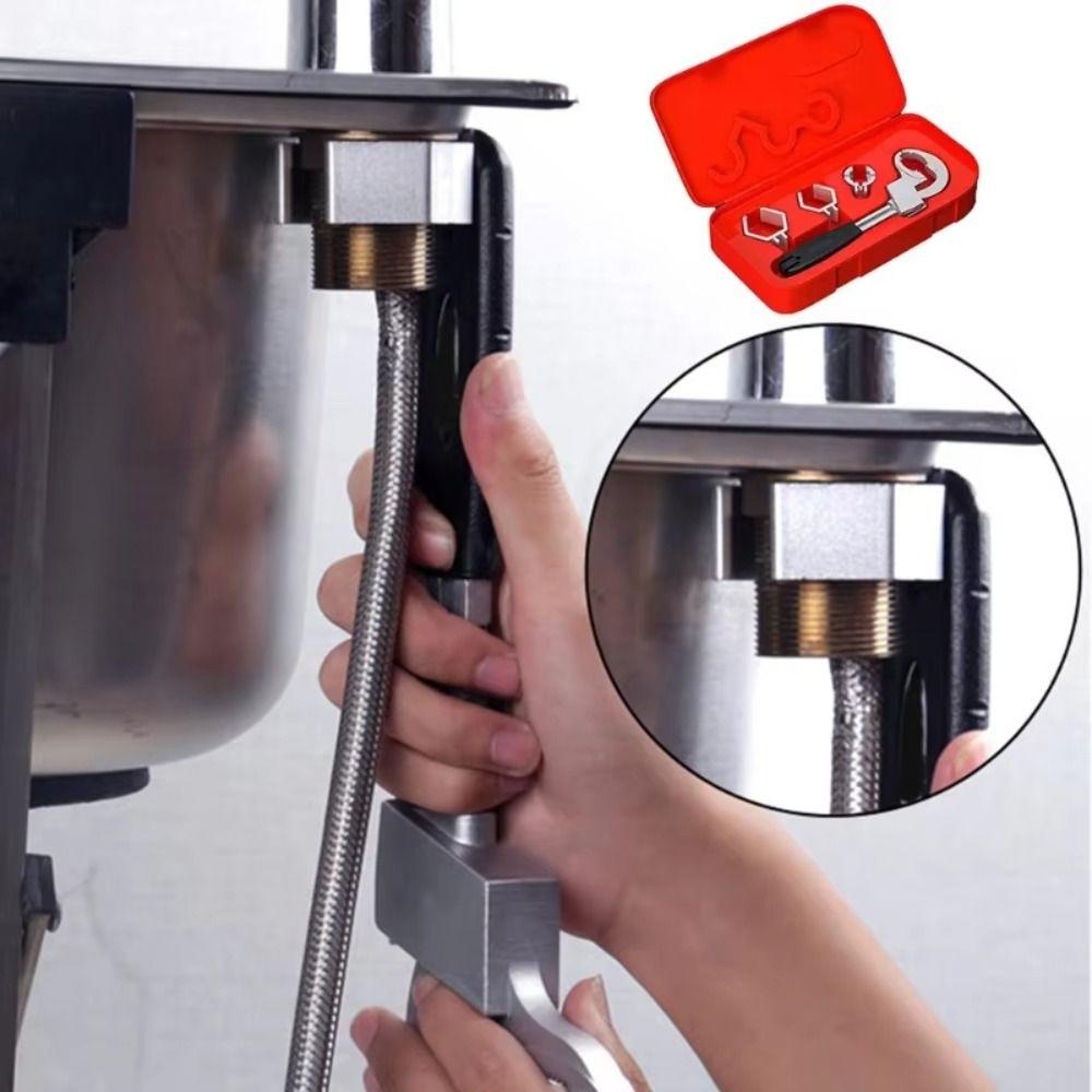 Универсальный регулируемый гаечный ключ с большим зевом Инструмент для ремонта сантехники Установка раковины