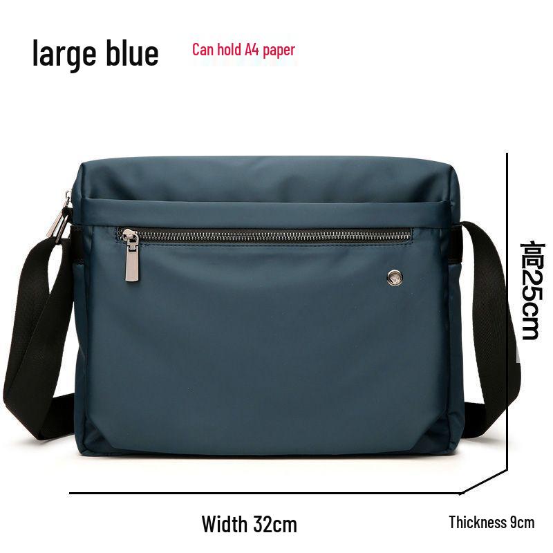 Men's Waterproof Oxford Cloth Crossbody Shoulder Bag - Large Capacity Canvas Messenger Backpack