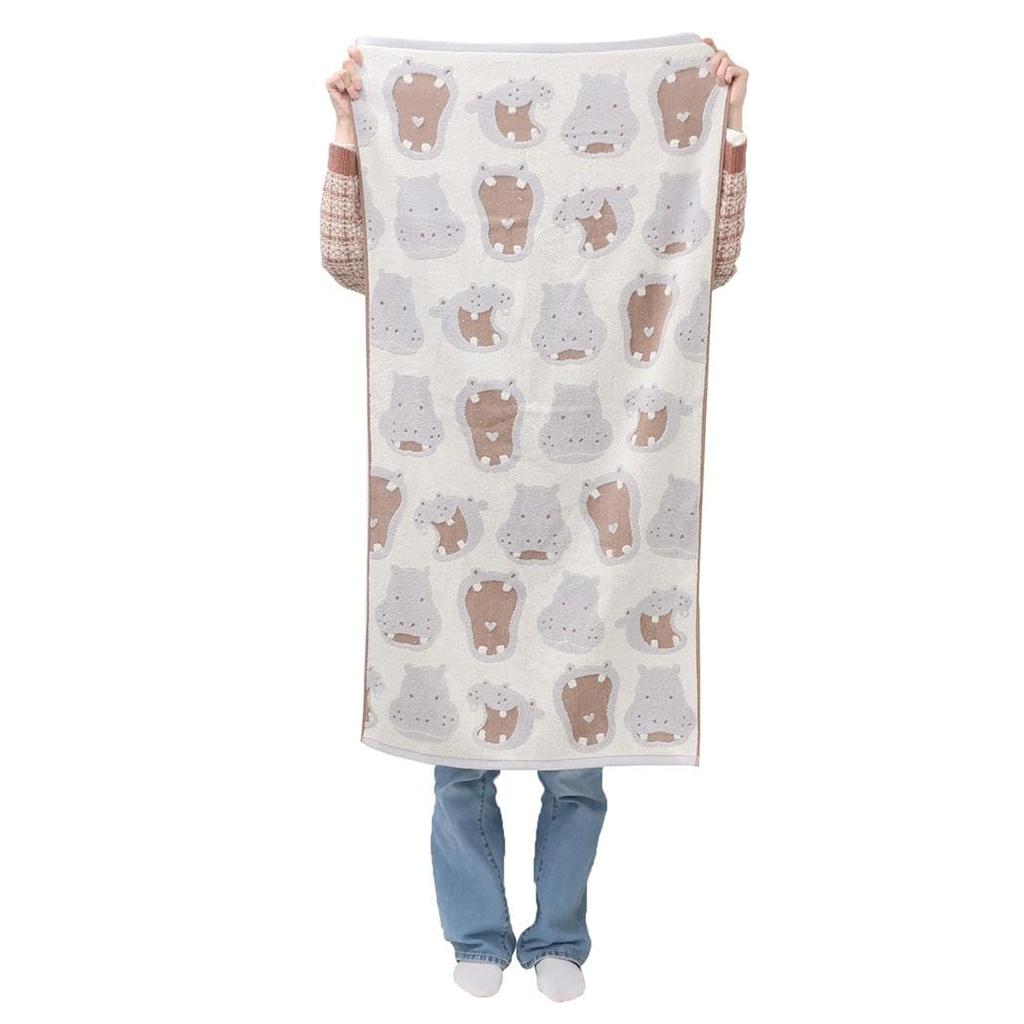 Полотенце Hayashi Bath 60 x 120 Мордочка животного BO400229, прибл.. см, Гиппопотам,