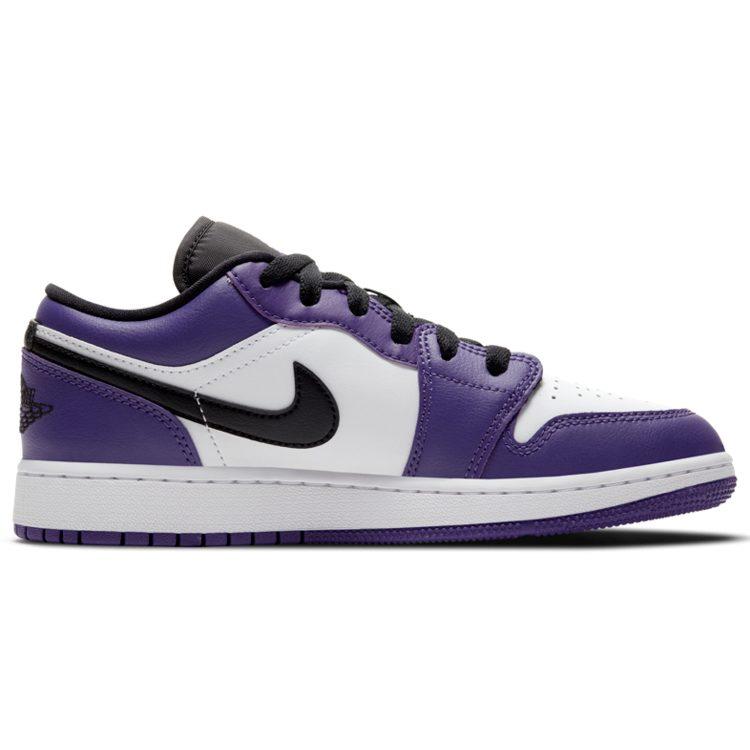 Jordan 1 Низкий суд Пурпурный Белый GS 553560-500