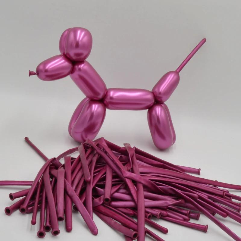 100/10pcs Modeling Long Balloons DIY Latex Balloons Wedding Birthday Christmas Party Glossy Metal Inflatable Balloon Decorations
