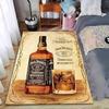 Фланелевый ковер с принтом Jack Daniel's, нескользящий, машинная стирка, мягкий, подходит для декора спальни, гостиной и детской комнаты
