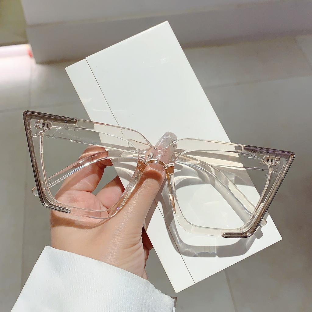 Винтажные очки оверсайз Женская мода Кошачий глаз Блокировка синего света Очки Шикарный конфетный цвет Очки без диоптрий