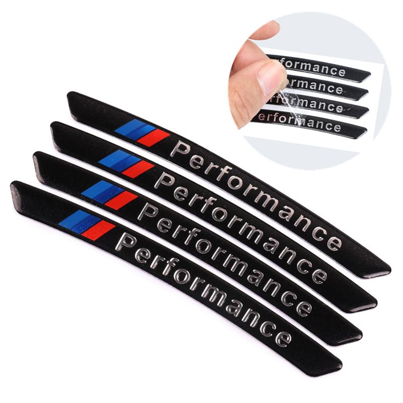 ARTO7 Ultra Durable Waterproof 4Pcs Car Wheel Hub Rim Badge Stickers Decorative Decals For BMW Performance F40 F10 F45 F20 G30 G20 G32