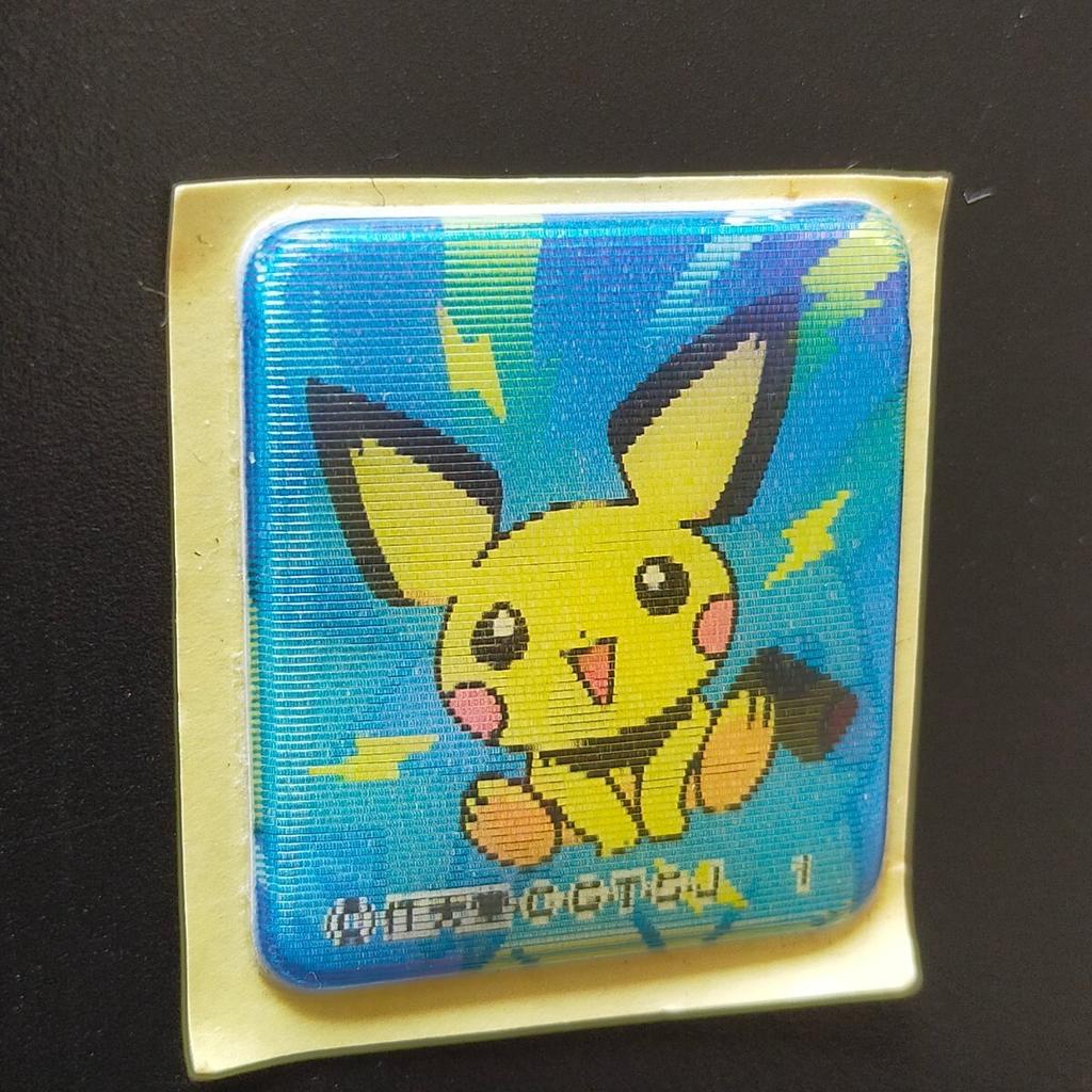 Pokémon Pichu Pikachu Meiji Advanced Generation Lenticular Puffy Change Sticker Card Nintendo Meiji &/