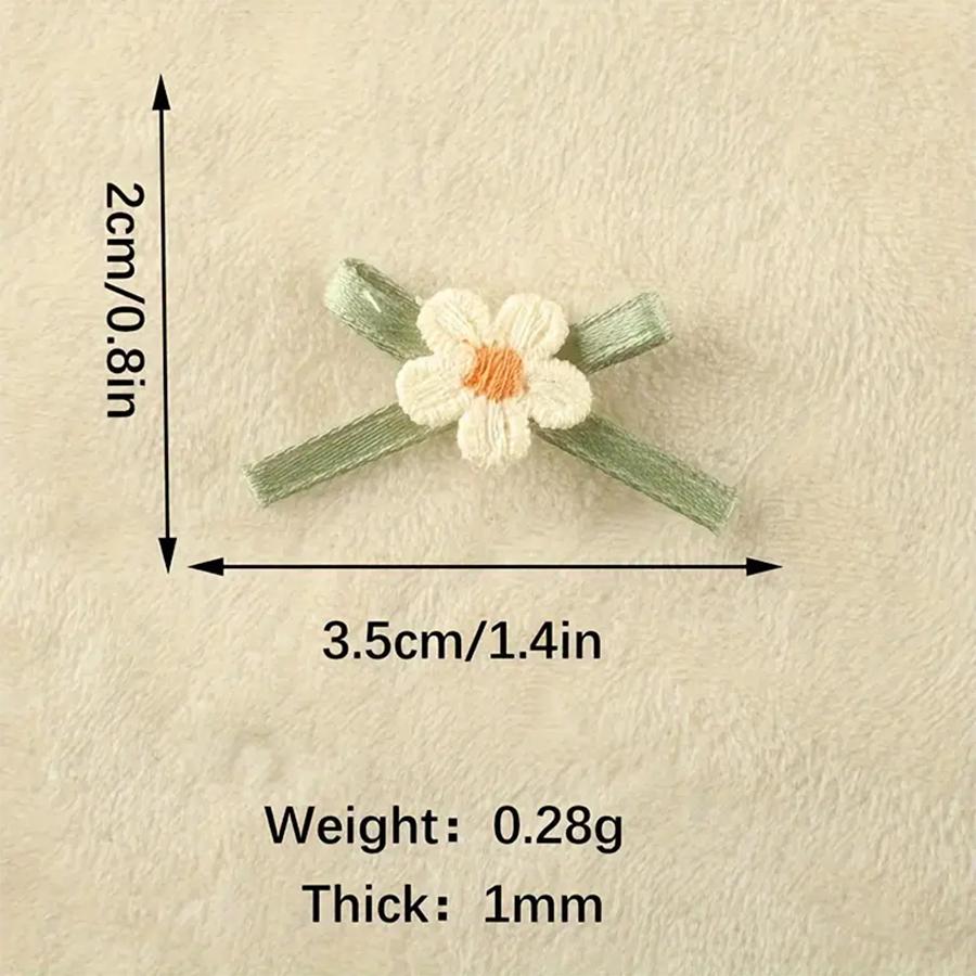10шт ручной работы атласная лента цветок бант патч для ремонта украшения одежды
