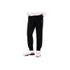 Li Ning Plain Logo Print Fleece Cuffed Sports Pants Men Bottoms Black AYKR891-1