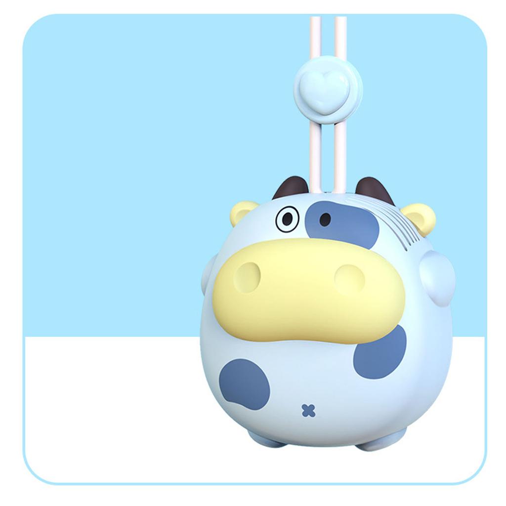 Мини-веер на шею с зарядкой от USB, без лопастей, в форме коровы, с регулируемым шнурком