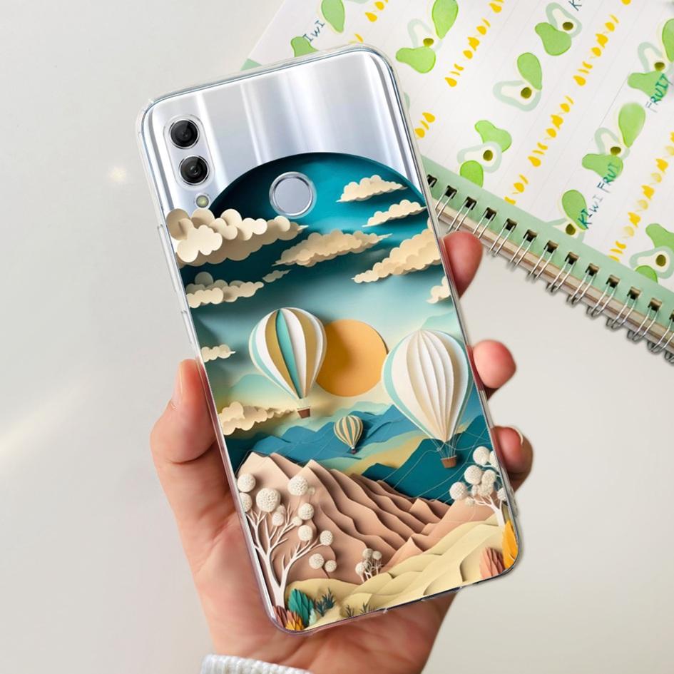 Чехол для Honor 10 Lite HRY-LX1 HRY-LX2 Чехол Мотылек Прозрачный Силиконовый Fundas Чехлы Для Honor 10 10i Honor10 Бампер