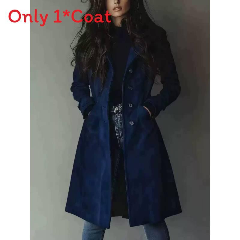 Long Sleeve Classic Womens Blazer With Notched Collar And Waist Cinch For Office Wear