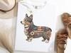 Pembroke Welsh Corgi 4th of July Faux Patch Print Shirt, Patriotic Corgi American Flag Tee