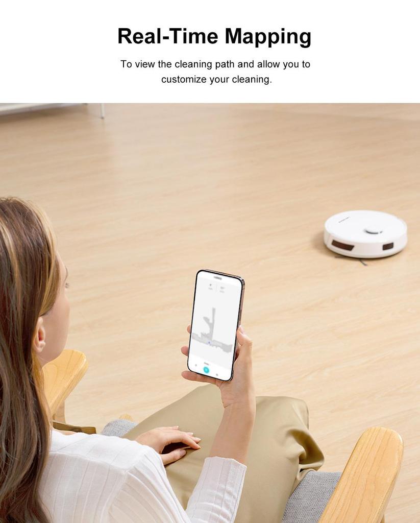 Робот-пылесос Liectroux M70 Pro Lidar с самоочищающимся пылесборником, хранением карт нескольких этажей, мощным всасыванием 6500 Па