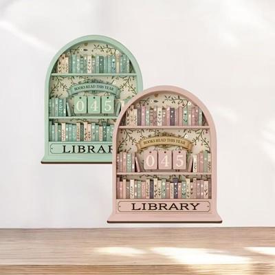 Деревянные Книги Трекер Прочитанных Книг Книги Прочитанные в Этом Году Любителям Книг Трекер Чтения Вывеска Подарок Трекер Читательского Челленджа