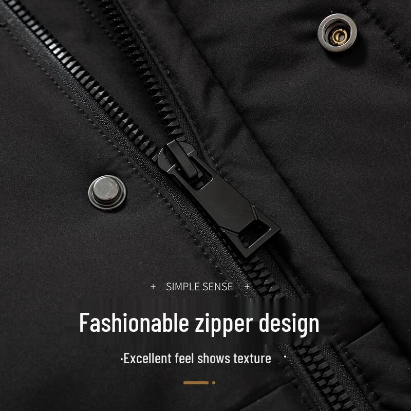 XueZhongFei Men's Detachable Hood Goose Down Vest