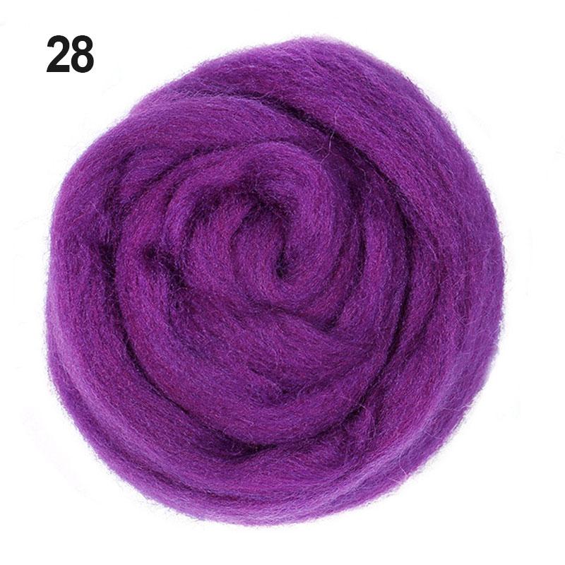 38 Colors Felt Craft Felting Wool Fiber Felt Fabric Felting Pack DIY Handmade Toys 5g/10g/20g/50g