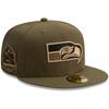 Casquette Fitted 59Fifty - New Era - NFL Throwback - Seattle Seahawks - Vert - 100% Polyester