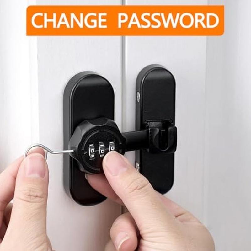 Zinc Alloy 3 Digit Combination Lock for Sliding Doors and Filing Cabinets Dimensions 90x70x28mm Concealed Screw Installation