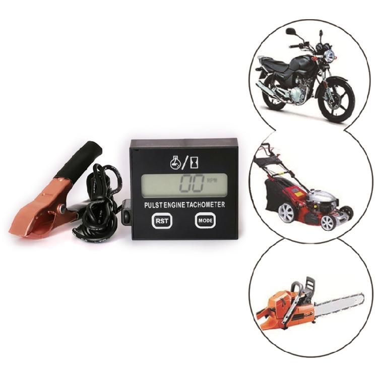 Inductive Hour Meter Replaceable Battery Tachometer for 2 4 Small Engine