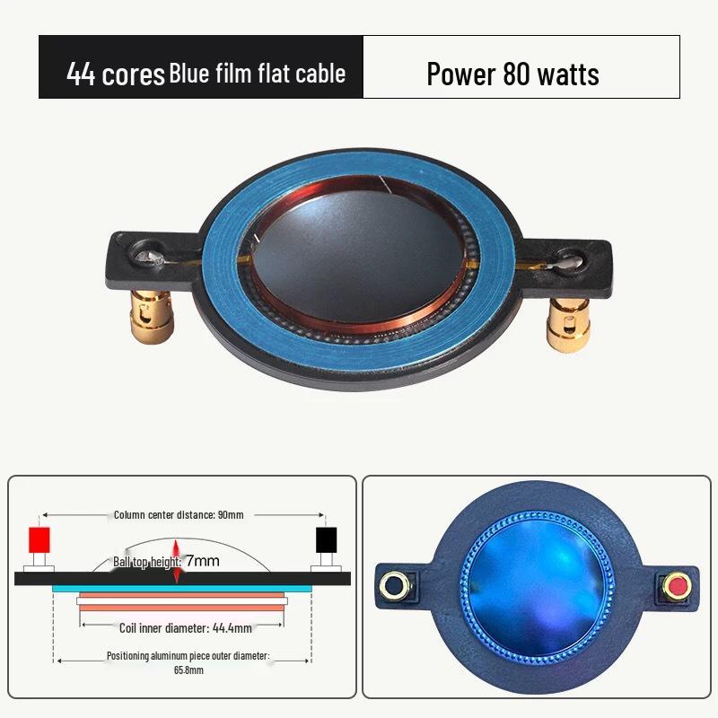 44.4mm Tweeter Voice Coil with Multiple Diaphragm Options and Flat Wire for 44 Core Speaker Repair