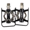 GORIX Flat Bicycle Binding Pedals with Adjustable and Cleats Included for Road and Road Fixed Single-Sided Fixation, Lightweight, (GX-PMS106), Black,