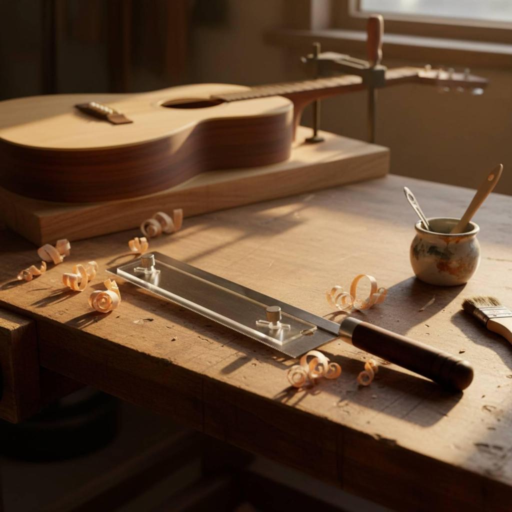 Регулируемая гитара с пазами для ладов и направляющей, профессионального качества