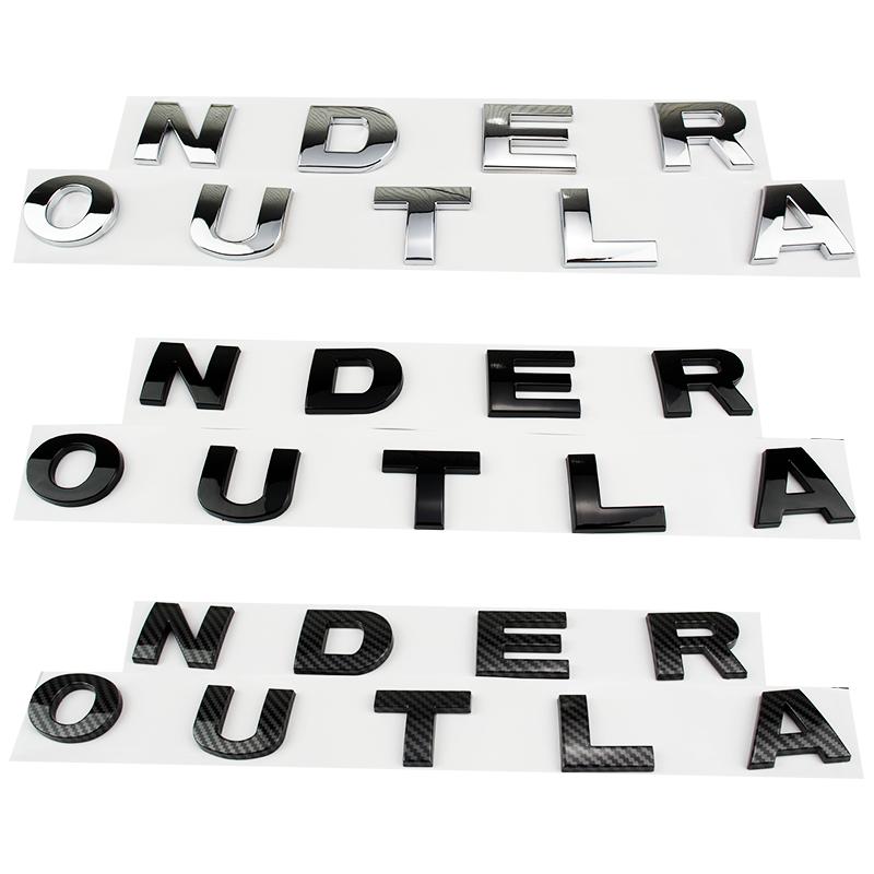 Car 3D ABS Letters Logo Decals Sticker Emblem For OUTLANDER 2023 2024 2025 Car Head Hood Alphabet Emblem Badge Stickers