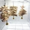 Попугайские жевательные игрушки Натуральная плетеная веревка из кукурузной шелухи с погремушкой Игрушки для жевания для домашних птиц Развлечение и снятие беспокойства
