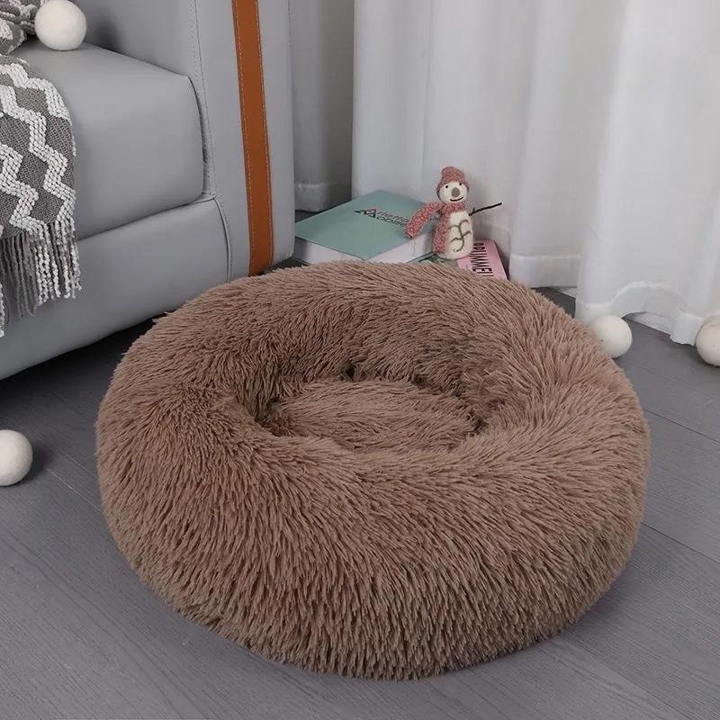 Soft Round Cat Bed, Plush Polyester Pet Nest, Large Size, Unique Circular Design, Comfortable and Cozy, Ideal for Cats