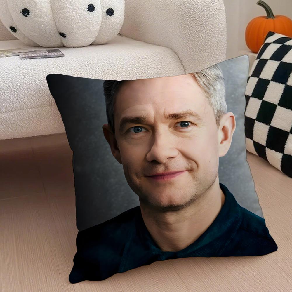 MMartin Freeman Cushion Cover Throw Pillow Cover Hidden Button Durable Polyester Chair Cushion